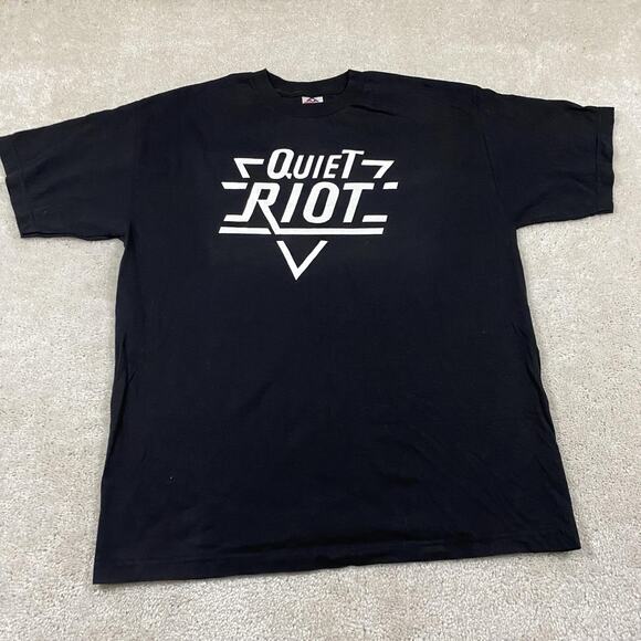 VTG Quiet Riot Shirt Mens XL Black Rock Band Tee Alstyle Apparel Mexico Music - Picture 1 of 7